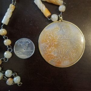 Myan God Medallion Necklace‎